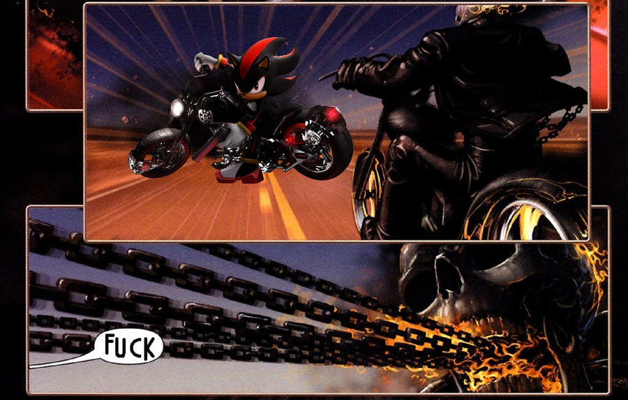shadow vs ghost rider by iron-ghos on DeviantArt