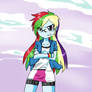 Equestria Girls: Rainbow Dash con gafas