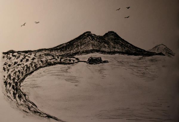 Charcoal Napoli Vesuvio Sketch