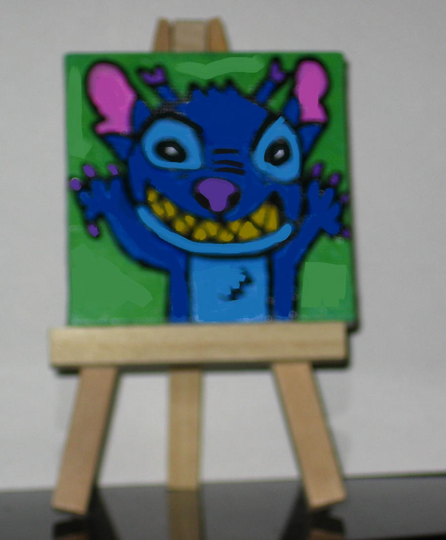 Stitch on a mini canvas