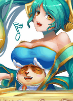 LOL_Sona and Teemo GIF