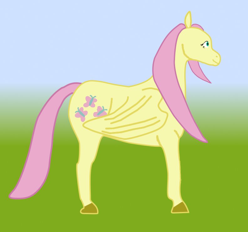 Rough Fluttershy Study Vector