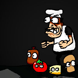 Peppino, fighting for his life by heheenolol on DeviantArt