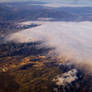 Flying over California