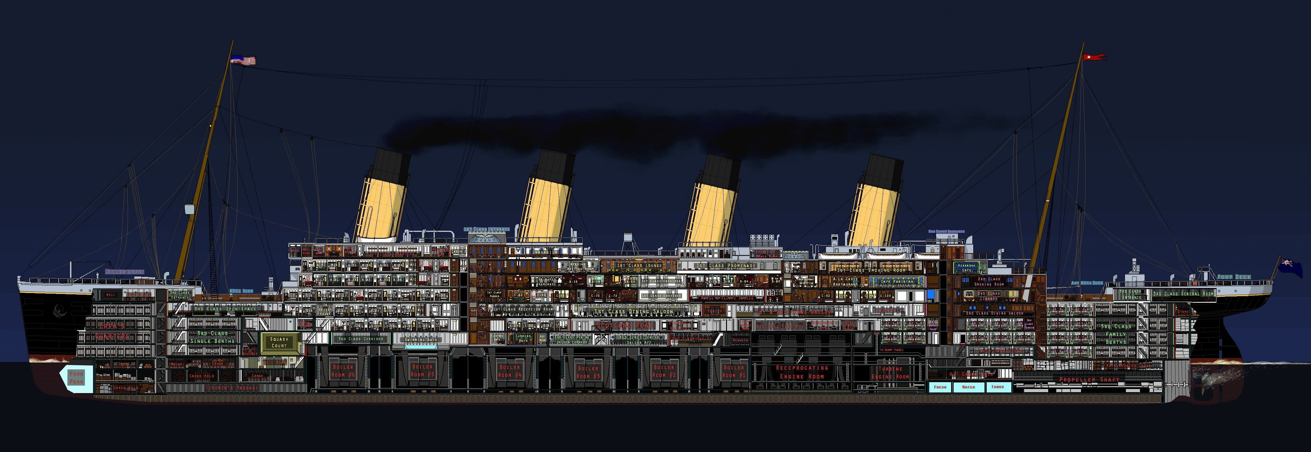 Titanic View Deviantart Titanic Cutaway by calamaronr on DeviantArt