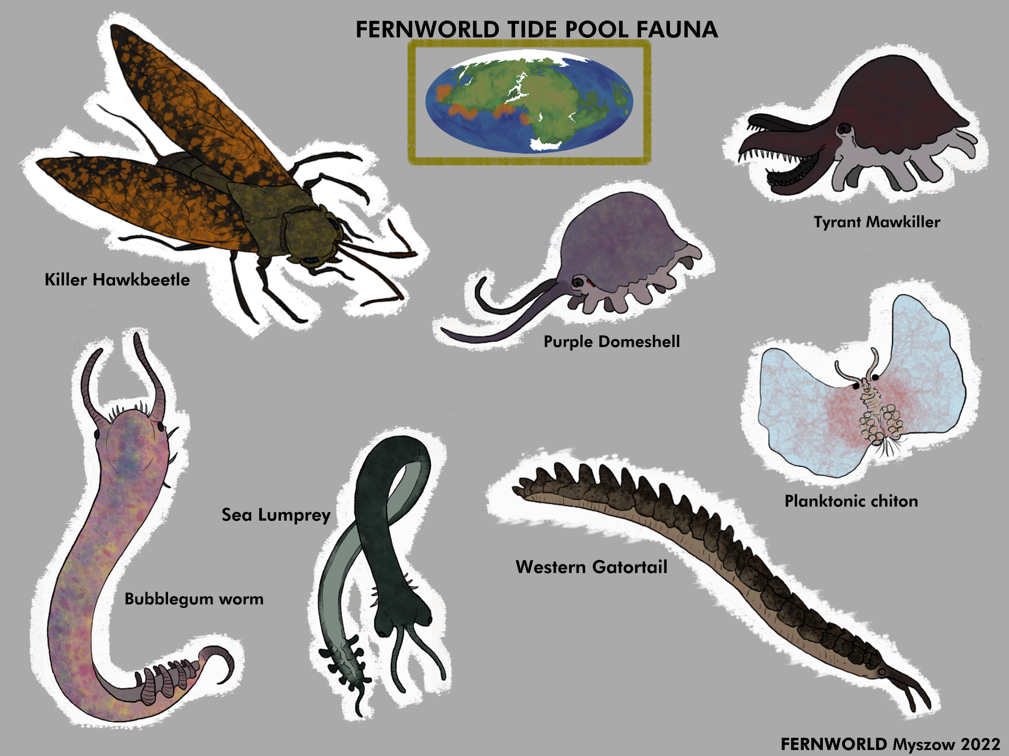 Rather silly non-skeletal Fernworld fauna by Myszow on DeviantArt