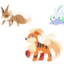 Binary: Eevee, Goomy, Growlithe