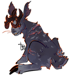 Clawed Jackalope Bull Horn by CloverCoin