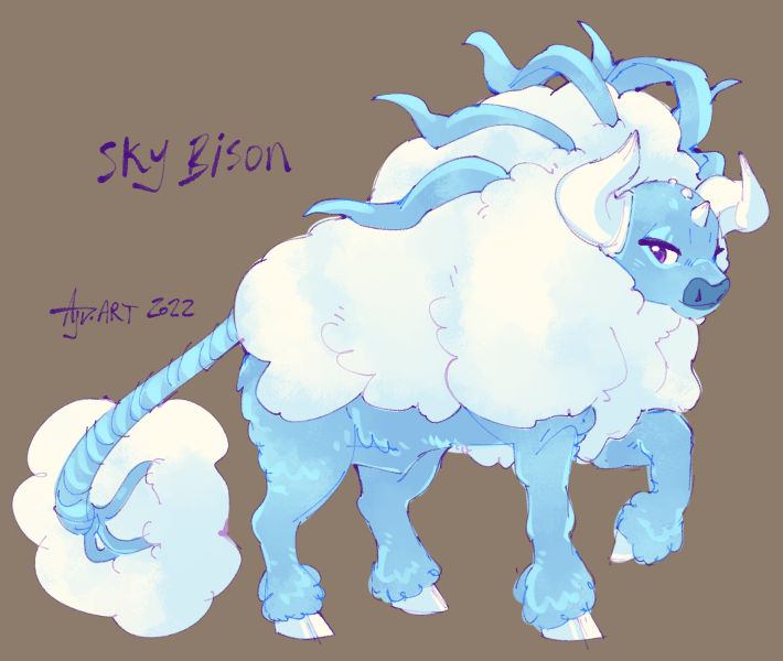 Bison Pokemon Pokemon Sky Bison by CloverCoin on DeviantArt