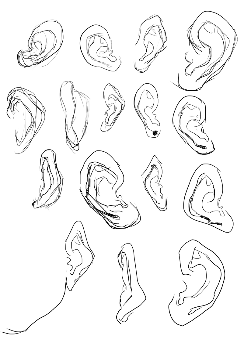 Comic Texture Ear Day 6: Ears by ArtofCelle on DeviantArt