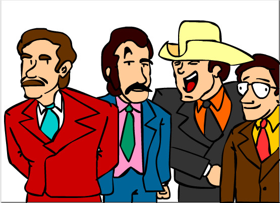 Anchorman - Ron and the team.