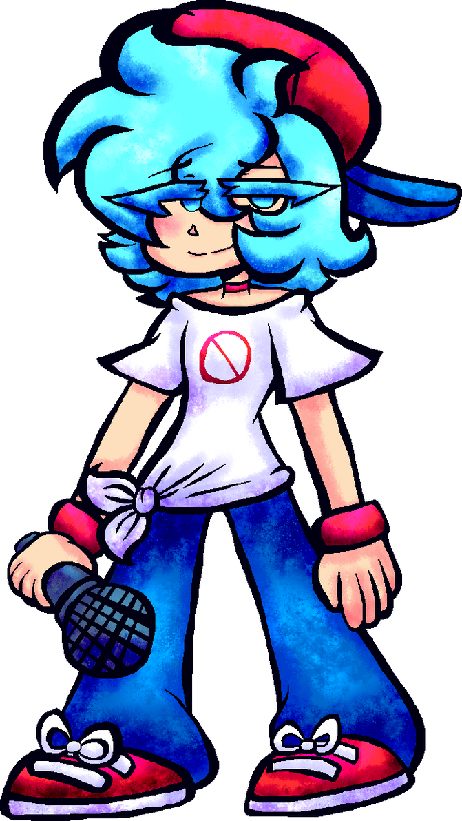 boyfriend from fnf in my style by NyxQuentiam on DeviantArt