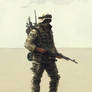 soldier in the desert