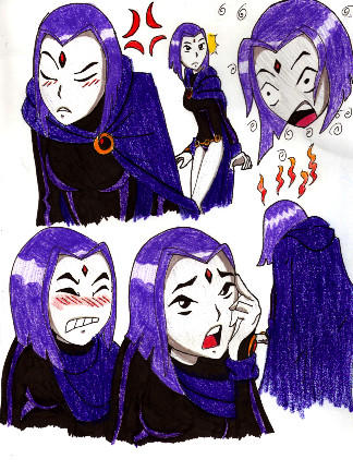 Raven expressions by Art-Gem on DeviantArt