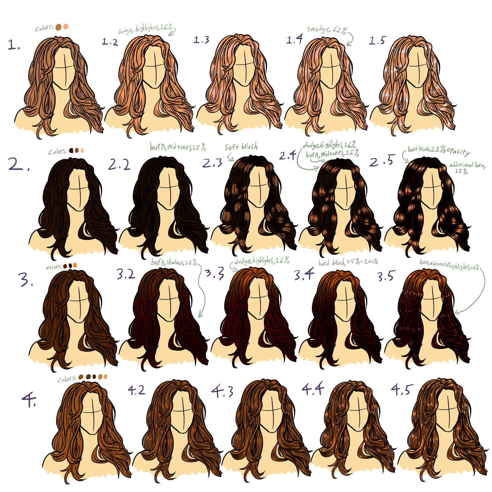5-step hair coloring tutorials by Art-Gem on DeviantArt