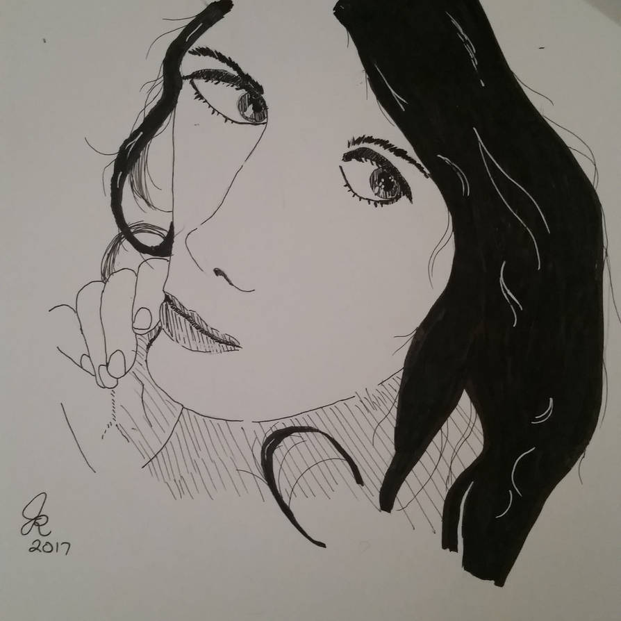 Head Study in ink by CapnGinyu on DeviantArt