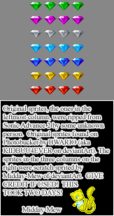 Rotating Chaos Emerald Sprites