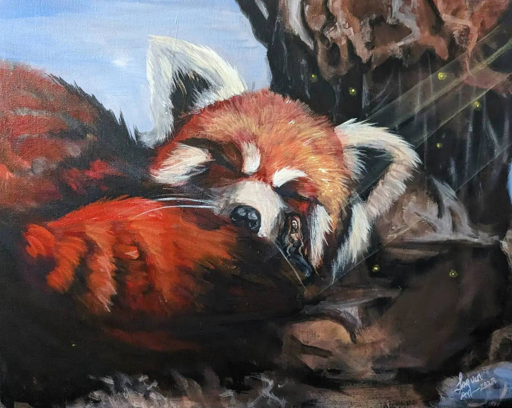 Commission work , red panda by LaQuenouille on DeviantArt