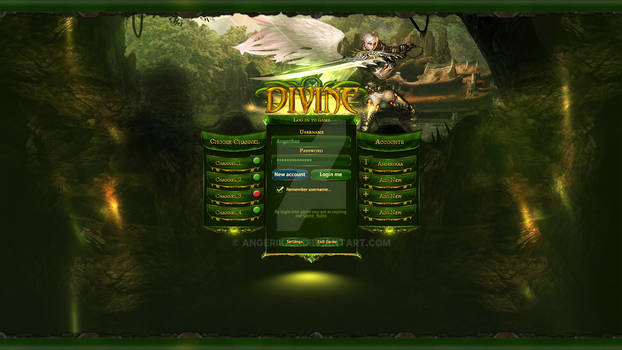 Divine Client - Login screen