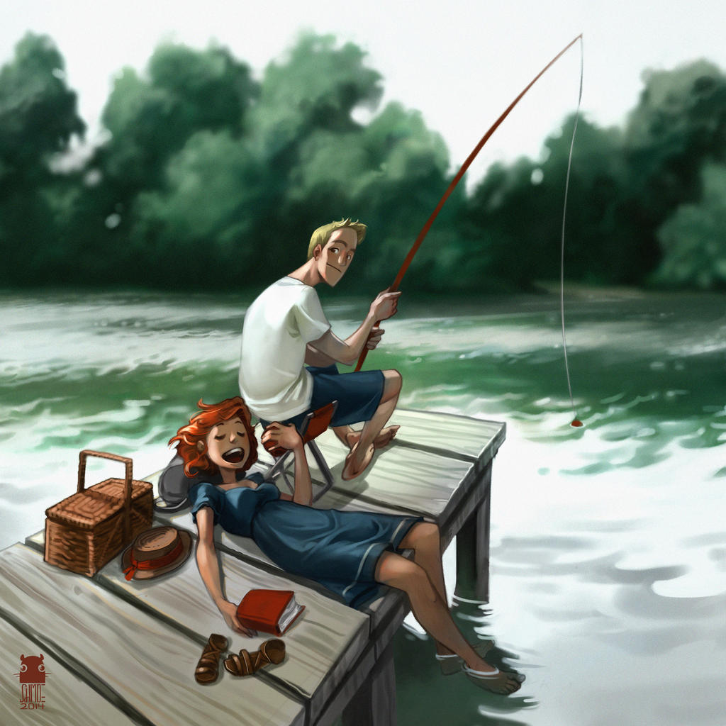 summer fishing by schmoedraws on DeviantArt