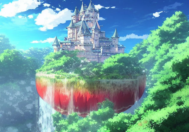 Art By Makoto Shinkai Castle Floating In The Sky W by Haboryum on ...