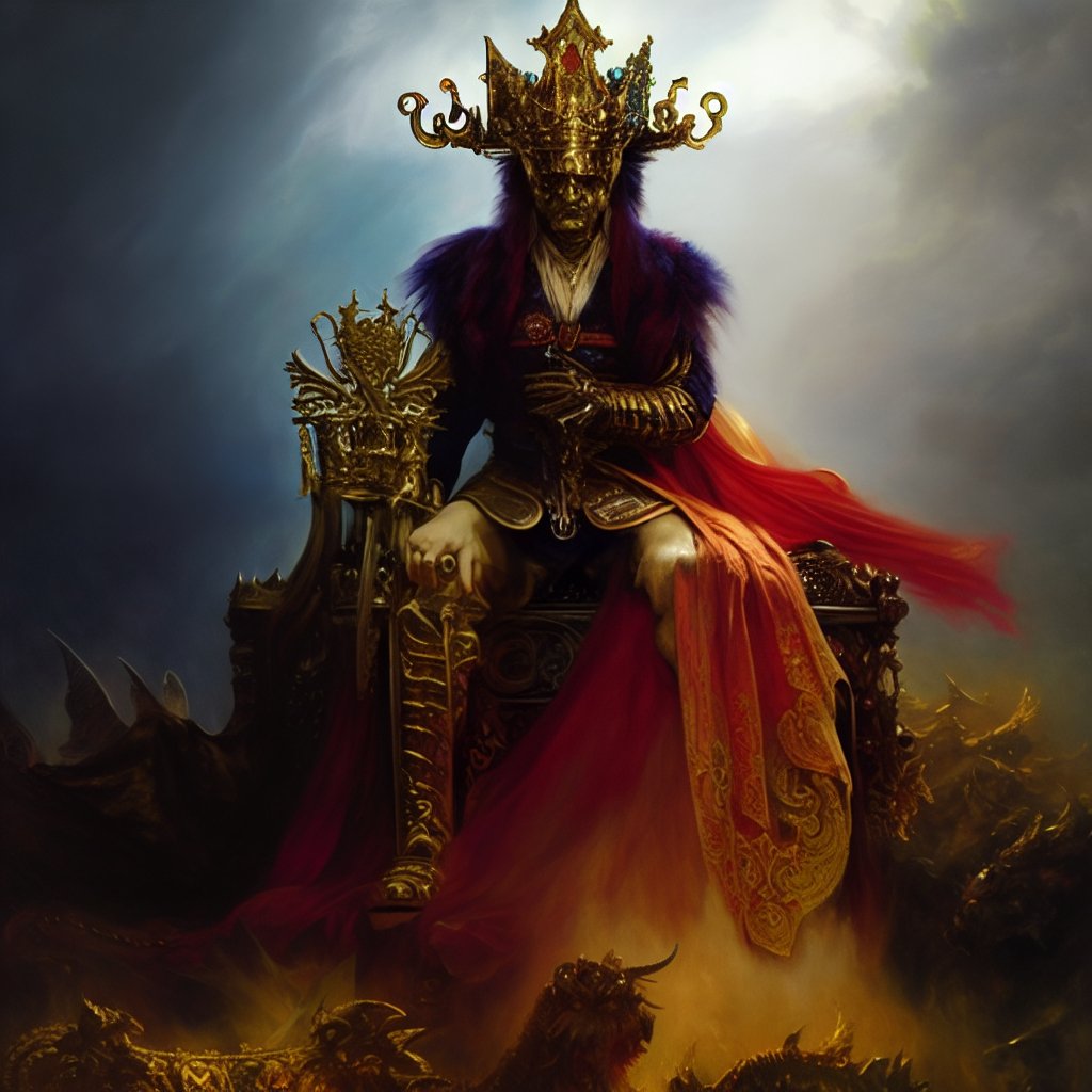 An Undead Demon King Seated On His Throne Beatiful by Haboryum on ...