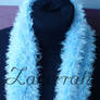 Baby blue knitted scarf