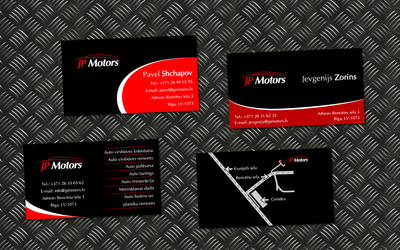 Business card design for JP Motors