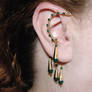 Emerald and Gold Ear Wrap v3- SOLD