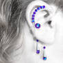Heliotrope and Cobalt Ear Wrap- SOLD