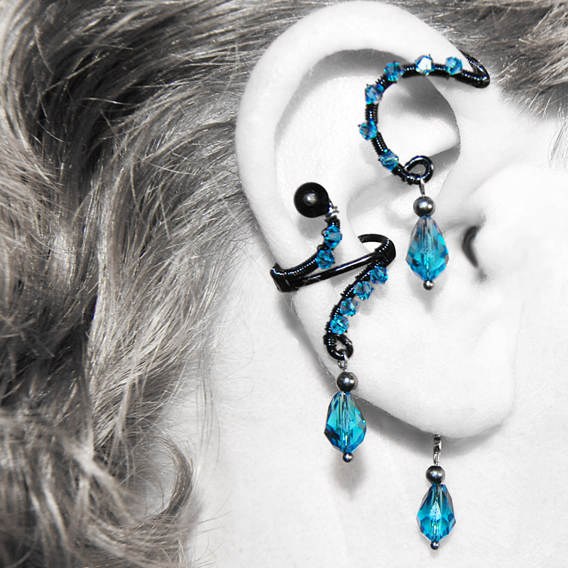 Indicolite Ear Wrap and Cuff v11- SOLD