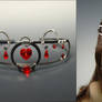 Red heart tiara