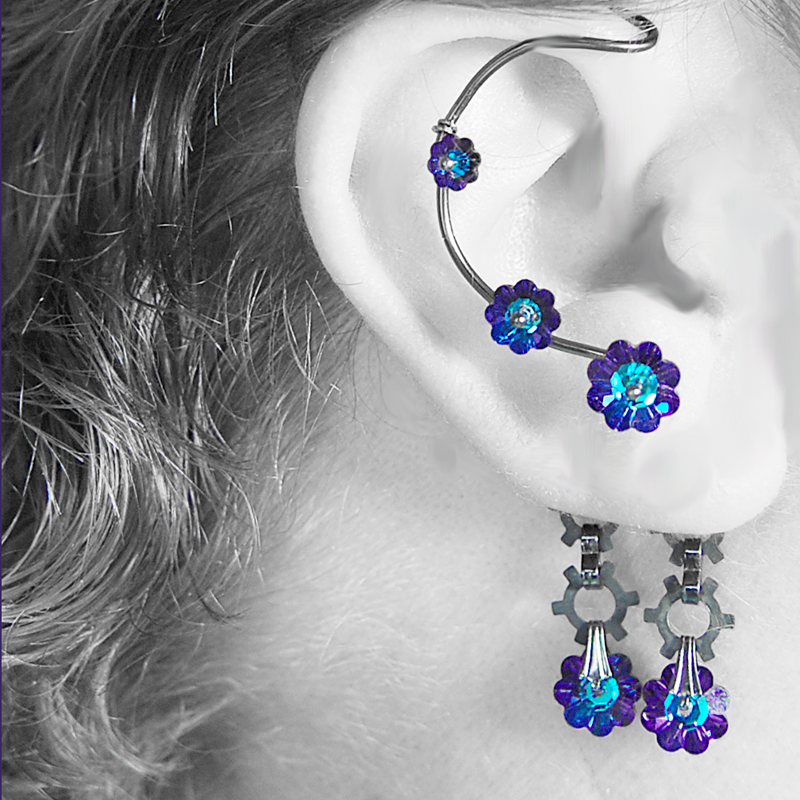 Heliotrope industrial ear wrap v8- SOLD