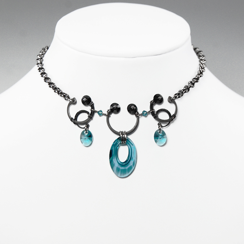 Alderamin: Indicolite industrial choker- SOLD