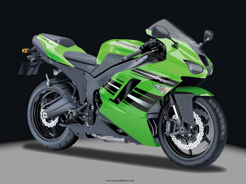 Zx6r Vector Kawasaki Ninja ZX6R Vector by tysonv on DeviantArt