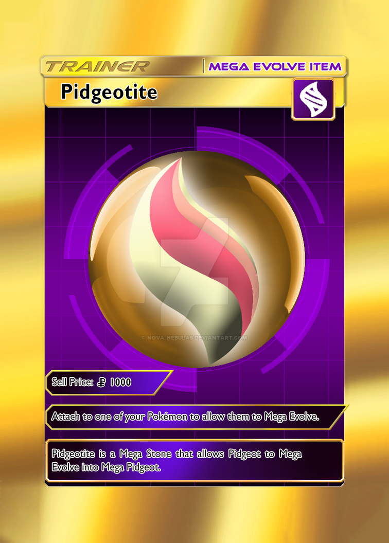 Mega Evolve Item Card Pidgeotite by NovaNebulas on DeviantArt