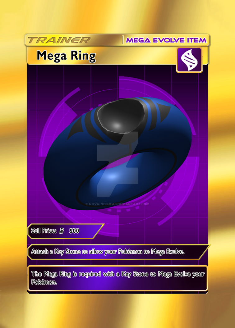 Mega Evolve Item Card Mega Ring Blue by NovaNebulas on DeviantArt