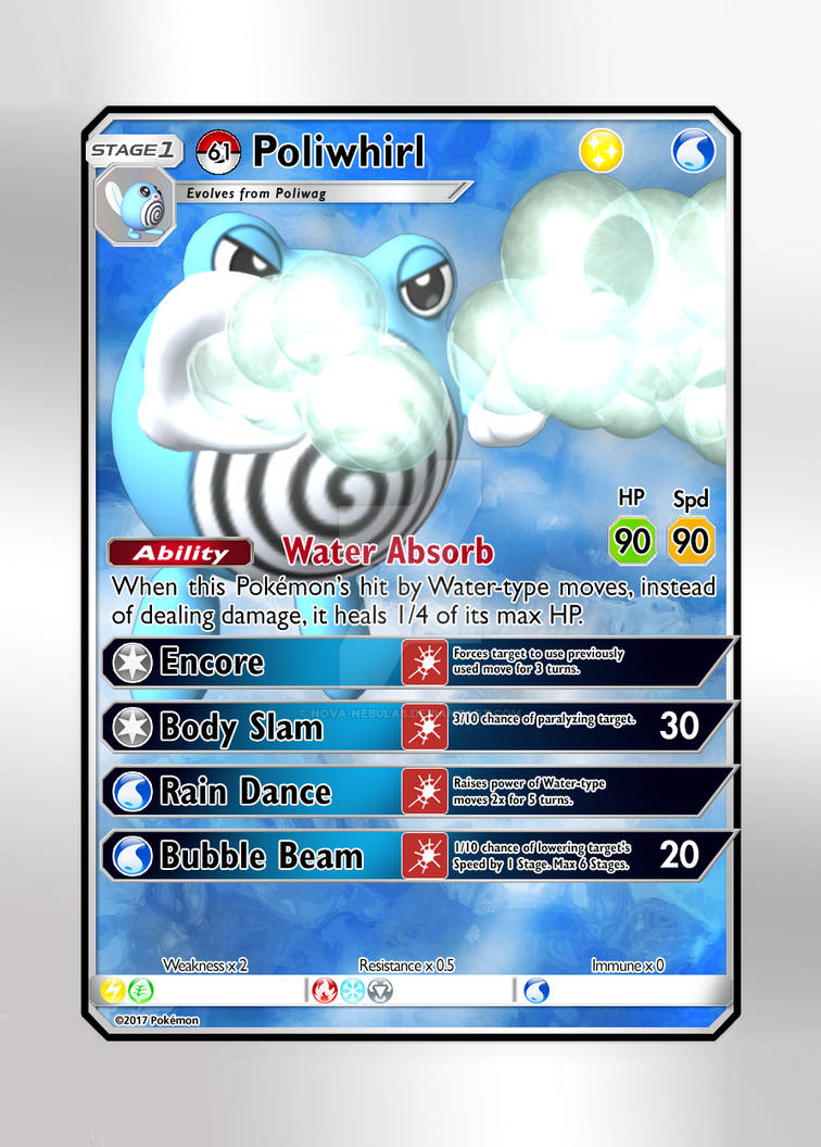 Pokemon Card - #61 Poliwhirl Shiny by Nova-Nebulas on DeviantArt