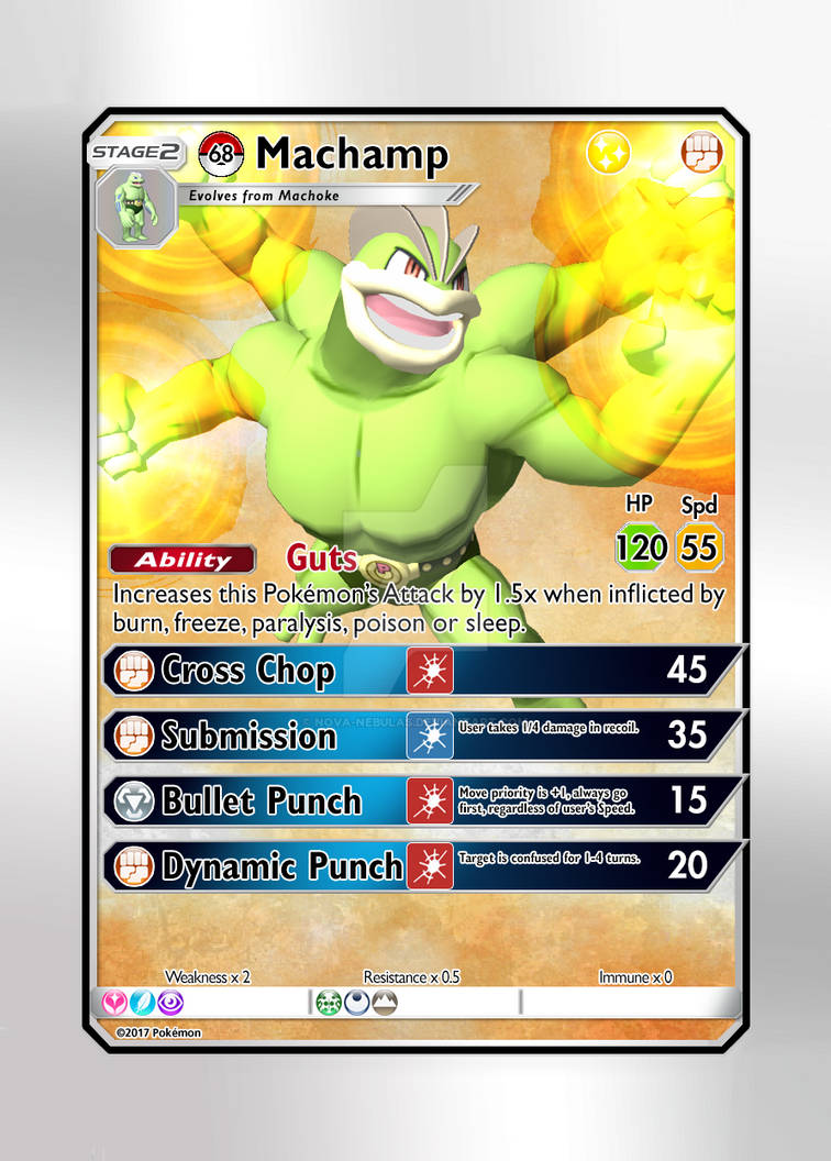 Pokemon Card - #68 Machamp Shiny by Nova-Nebulas on DeviantArt