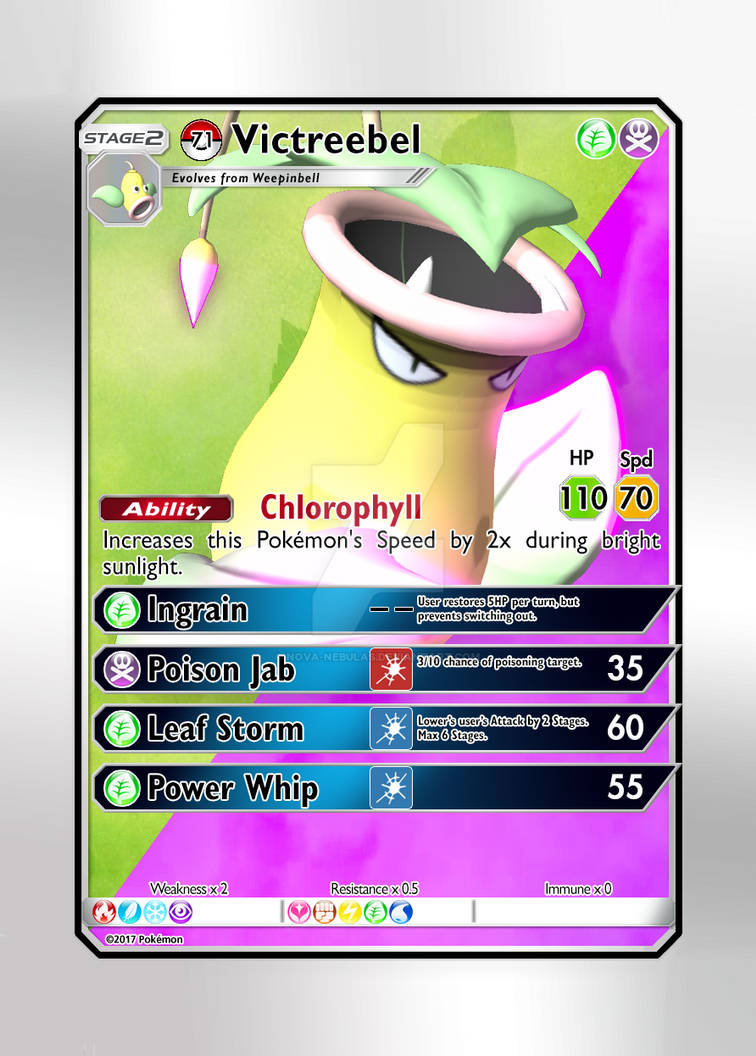 Pokemon Card - #71 Victreebel by Nova-Nebulas on DeviantArt