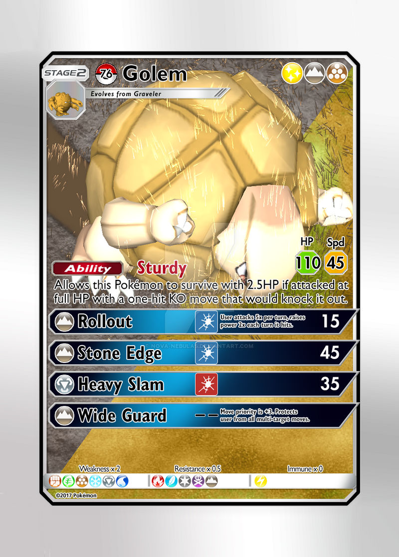 #76 golem pokemon card ex 076/165 - 151 - Double Rare - Evolution 3 Set Trading card games 76 golem pokemon card Golem!