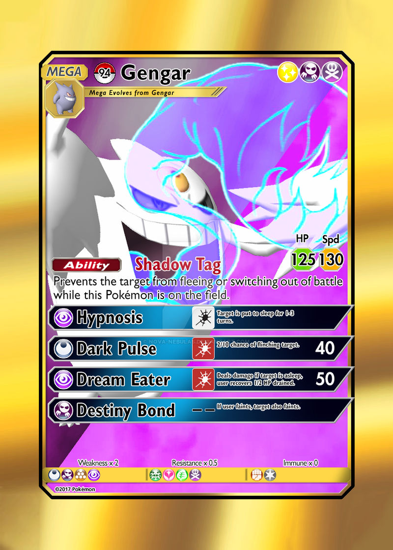 Pokemon Card - #94 Mega Gengar Shiny by Nova-Nebulas on DeviantArt Pokemon Card - #94 Mega Gengar Shiny by Nova-Nebulas on DeviantArt