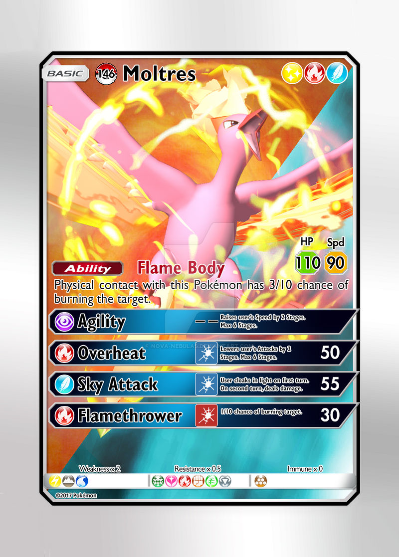 Pokemon Card - #146 Moltres Shiny by Nova-Nebulas on DeviantArt