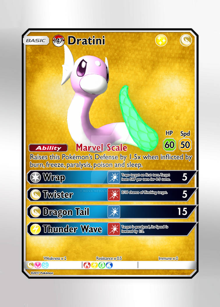 shiny dratini pokemon card - 147/236 - Unified Minds Remove 2 damage counters from 1 of your Pokemon (remove 1 if there is only 1) Pokemon - Dratini 157/197 -