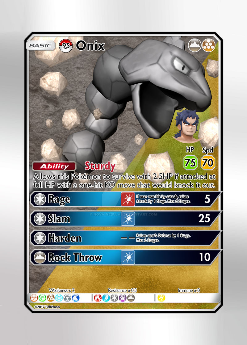 Pokemon Card - #95 Bruno's Onix by Nova-Nebulas on DeviantArt Pokemon Card - #95 Bruno's Onix by Nova-Nebulas on DeviantArt