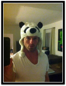 Ian Bohen and his panda hat