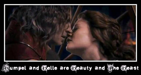 Rumpelstiltskin and Belle Once Upon A Time