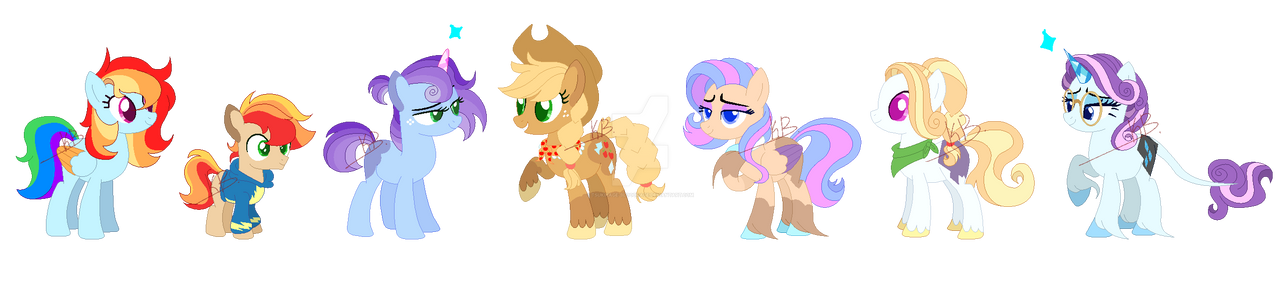 Sisterverse RariAppleDash Family