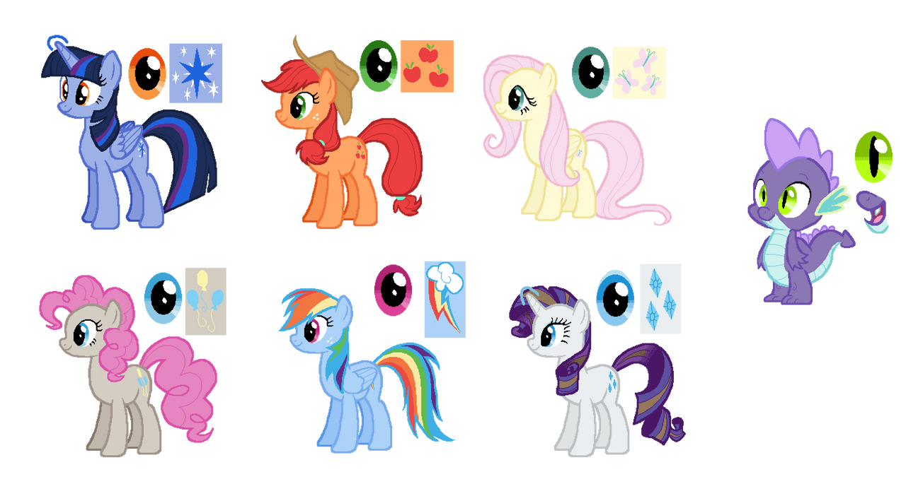 MLP Main 7 Color palette adopts(5/7 Open) by Tsukikage-Bloodrage on ...
