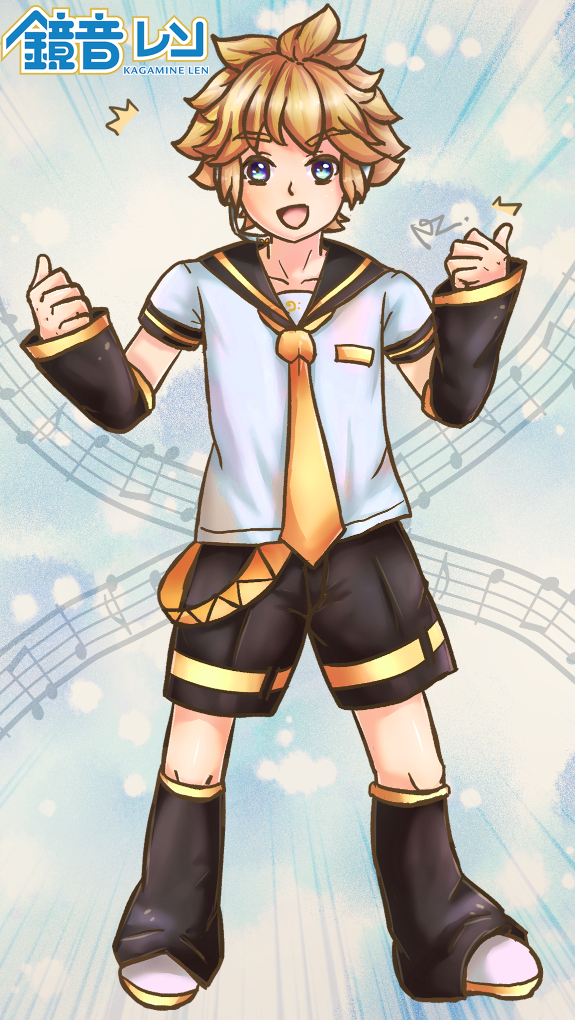 wallpapers Vocaloid Kagamine Len Fanart len kagamine on vocaloid fanart
